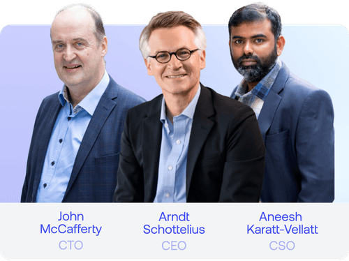 Headshot of CTO, CEO and CSO of Maxion Therapeutics