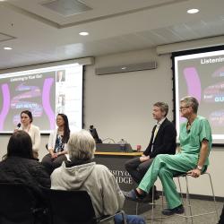 Speaker panel at the Listening to Your Gut