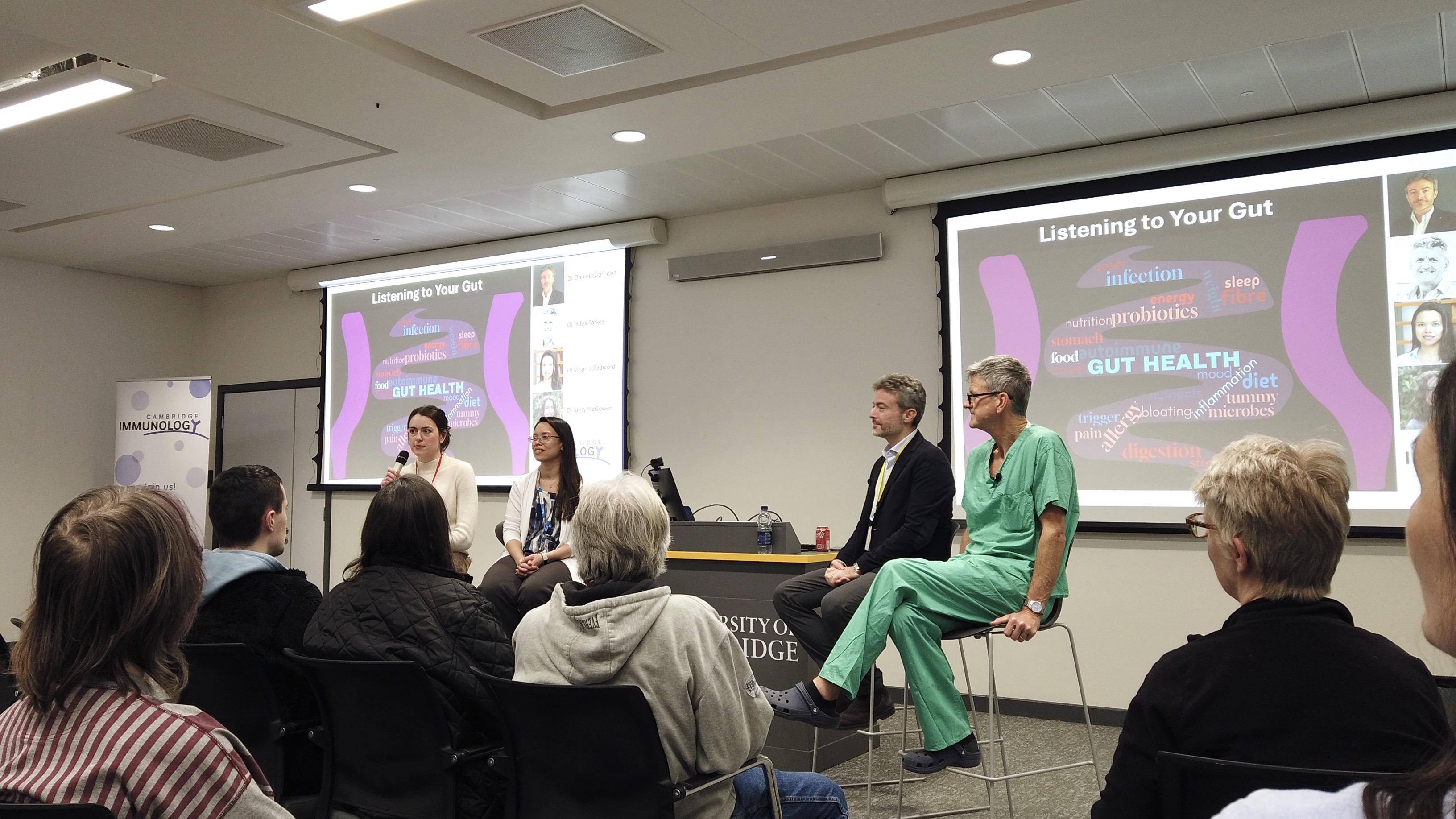 Speaker panel at the Listening to Your Gut