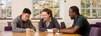 Students at a meeting room